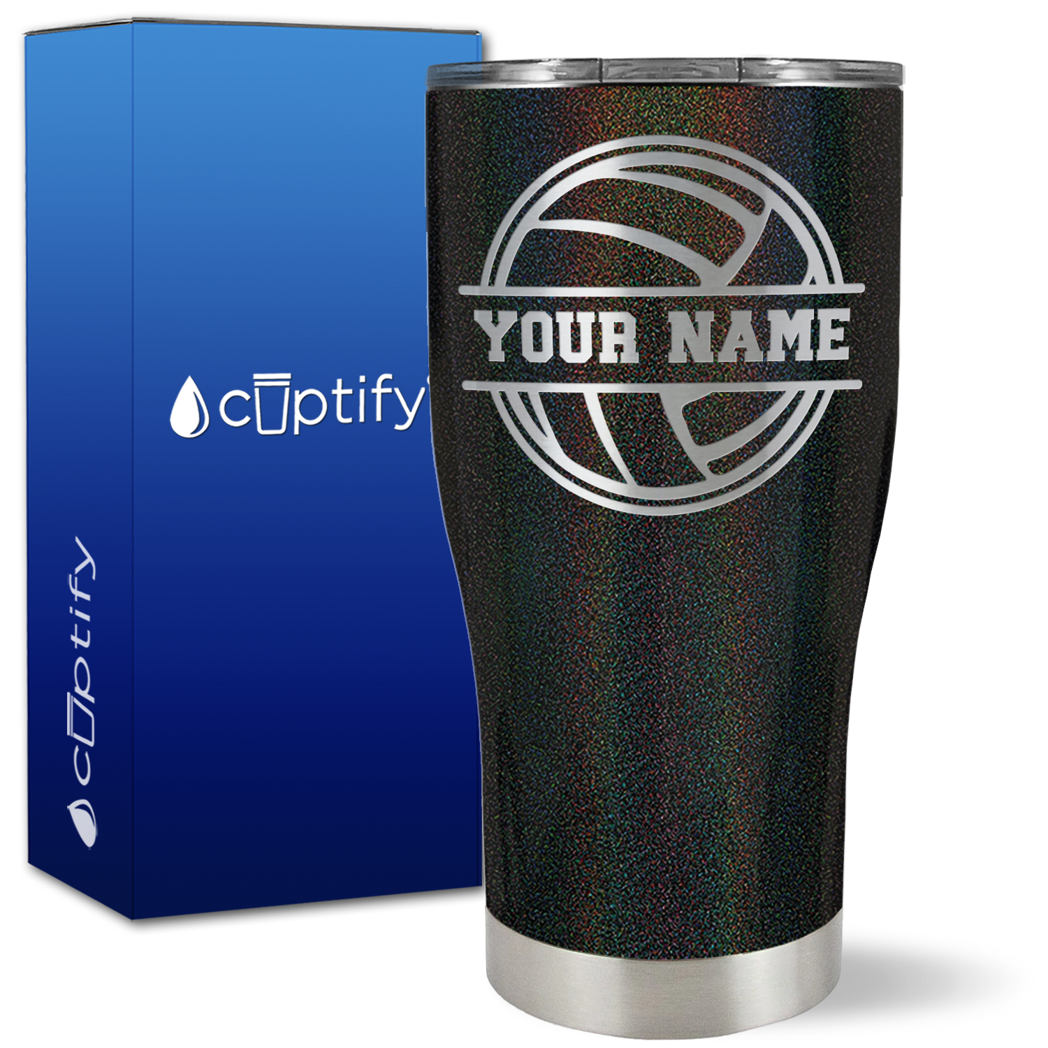 Personalized Volleyball on 27oz Curve Tumbler