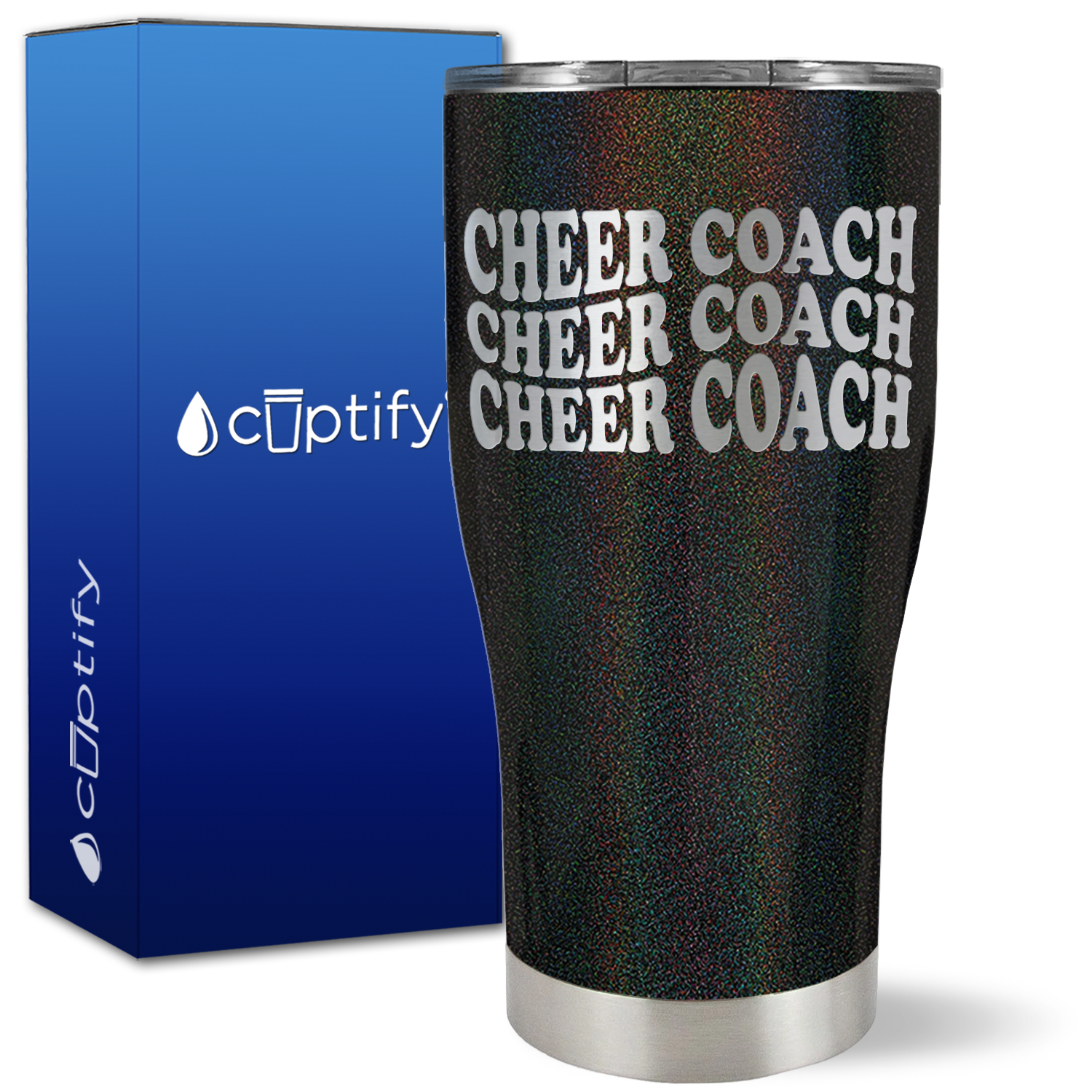 Cheer Coach Multiple on 27oz Curve Tumbler