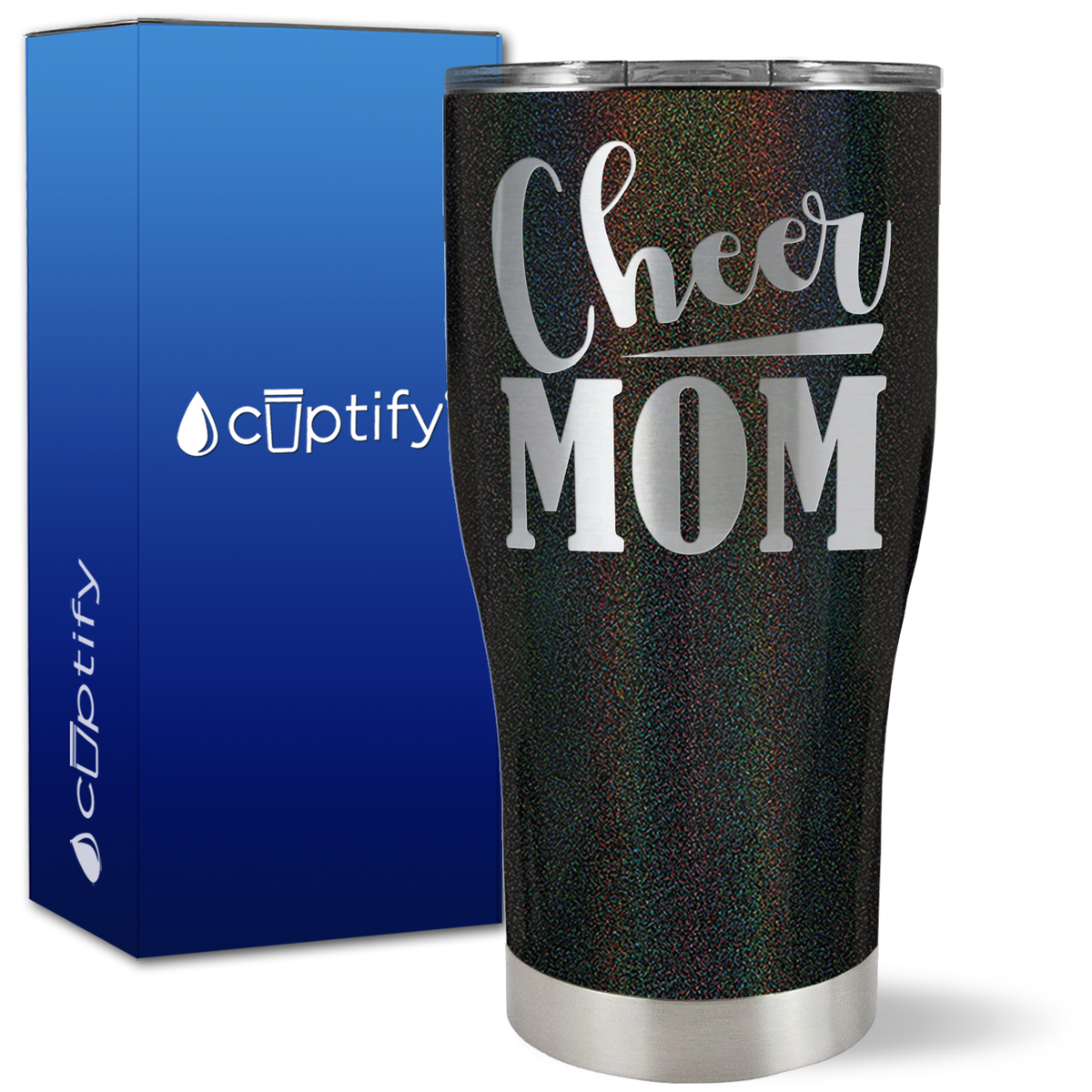 Cheer Mom Slanted on 27oz Curve Tumbler