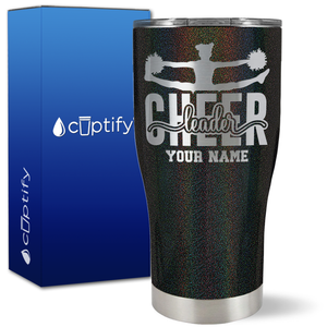 Personalized Cheerleader Silhouette Jump on 27oz Curve Tumbler