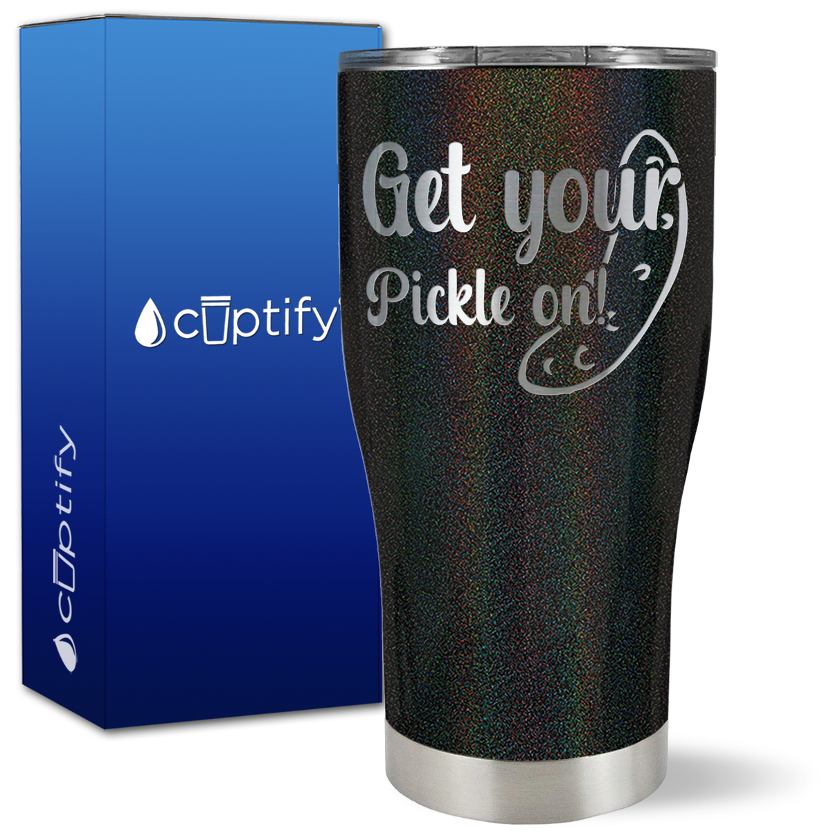 Get Your Pickle On on 27oz Curve Tumbler