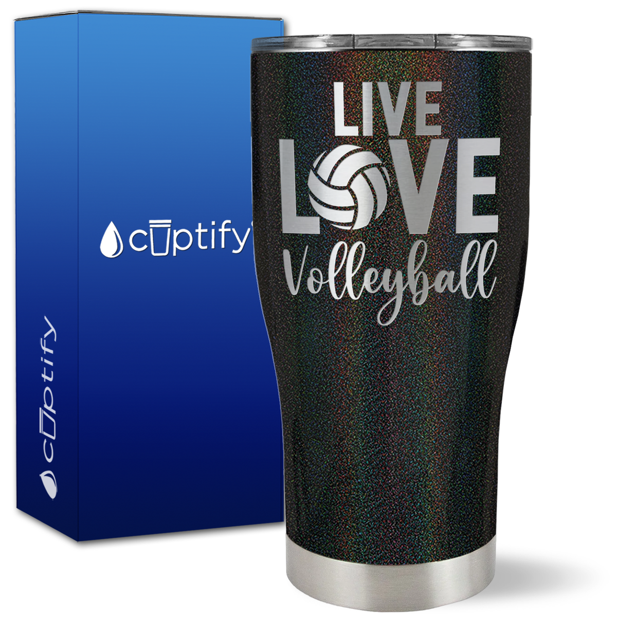 Live Love Volleyball on 27oz Curve Tumbler