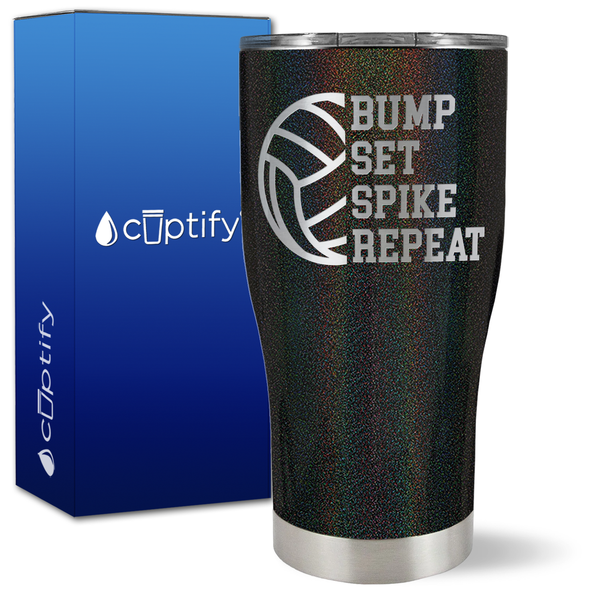 Bump Set Spike Repeat on 27oz Curve Tumbler