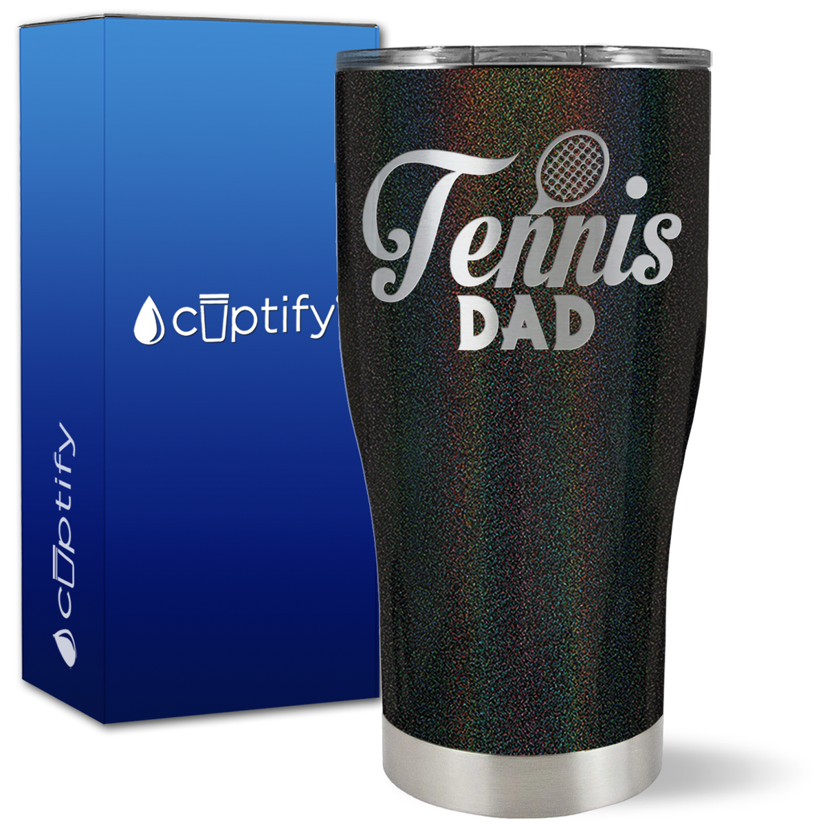 Tennis Dad Racket on 27oz Curve Tumbler