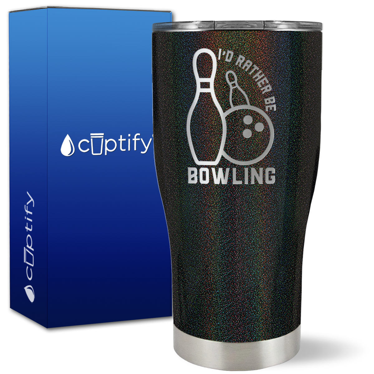 I'd Rather Be Bowling on 27oz Curve Tumbler