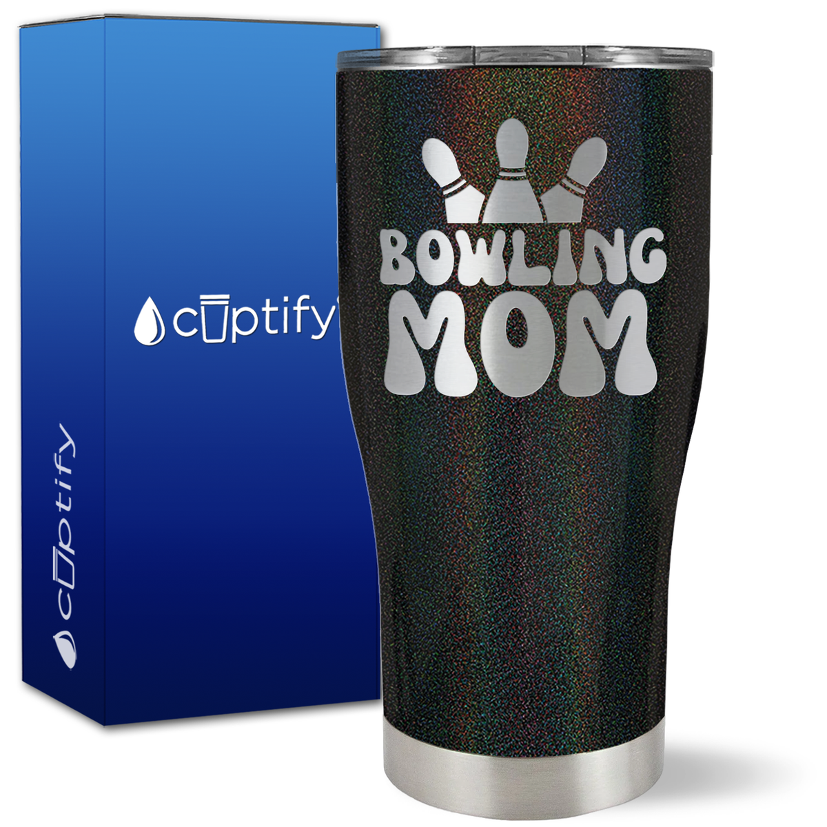 Bowling Mom on 27oz Curve Tumbler