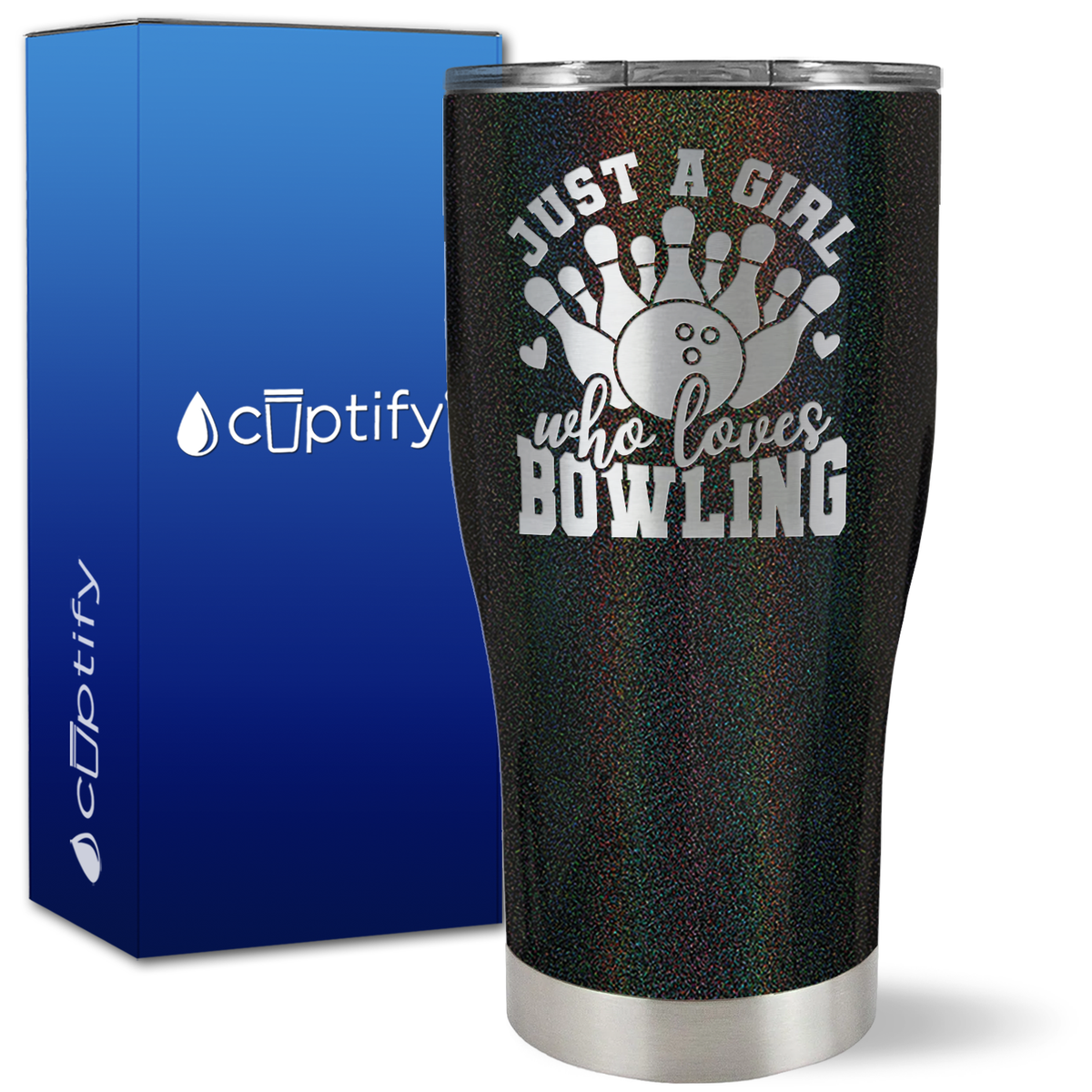 Just a Girl Who Loves Bowling on 27oz Curve Tumbler