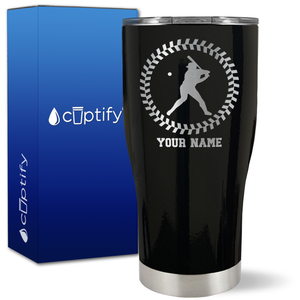 Personalized Baseball Player on 27oz Curve Tumbler