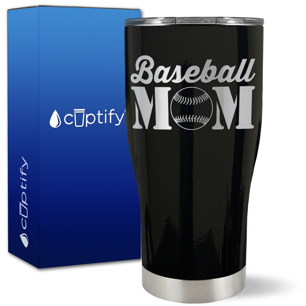 Baseball Mom on 27oz Curve Tumbler