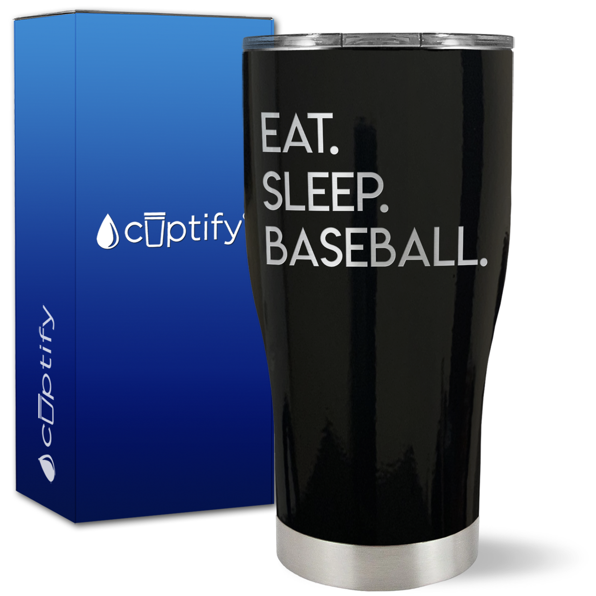 Eat Sleep Baseball on 27oz Curve Tumbler
