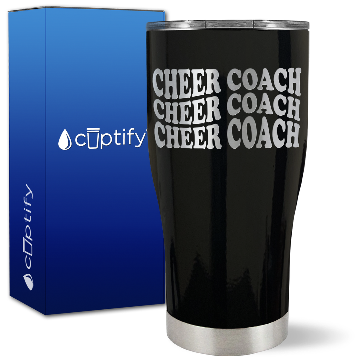 Cheer Coach Multiple on 27oz Curve Tumbler