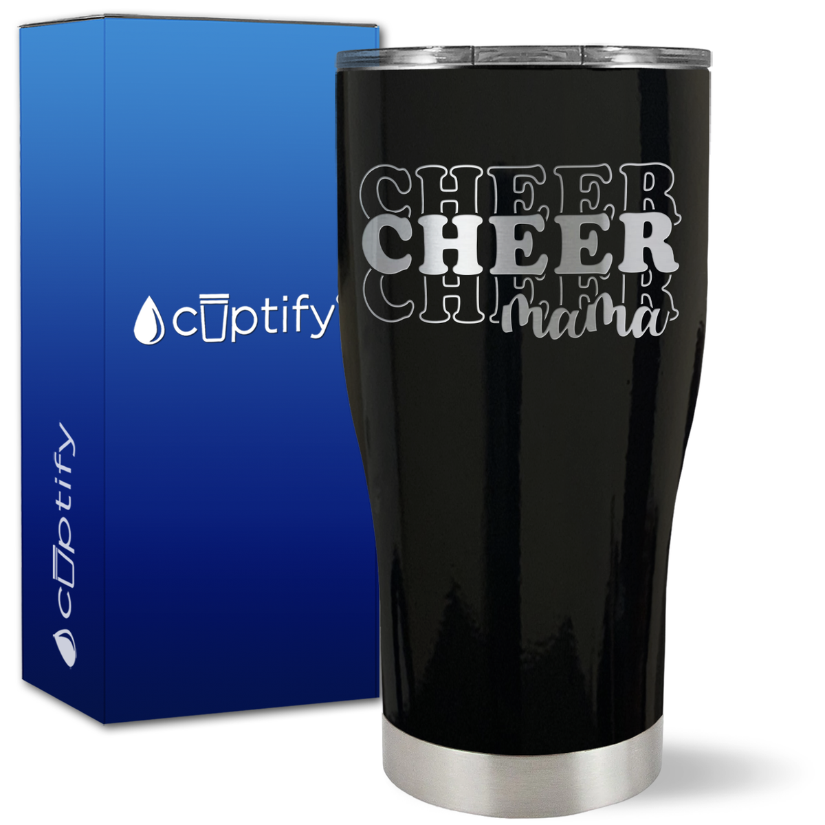 Cheer Cheer Cheer Mama on 27oz Curve Tumbler