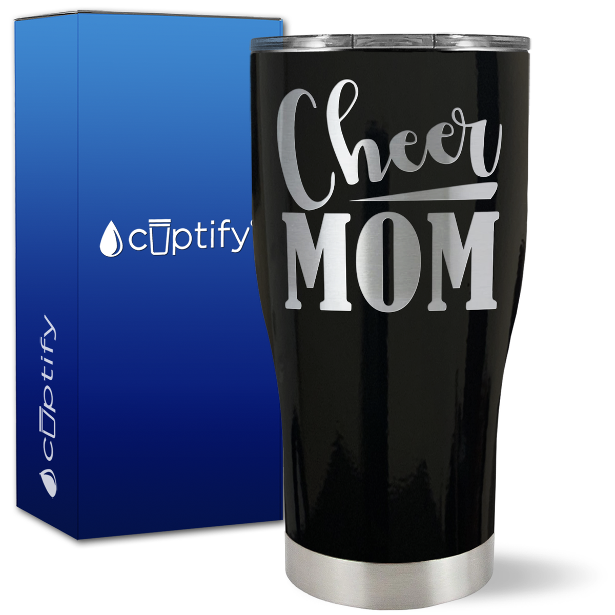 Cheer Mom Slanted on 27oz Curve Tumbler
