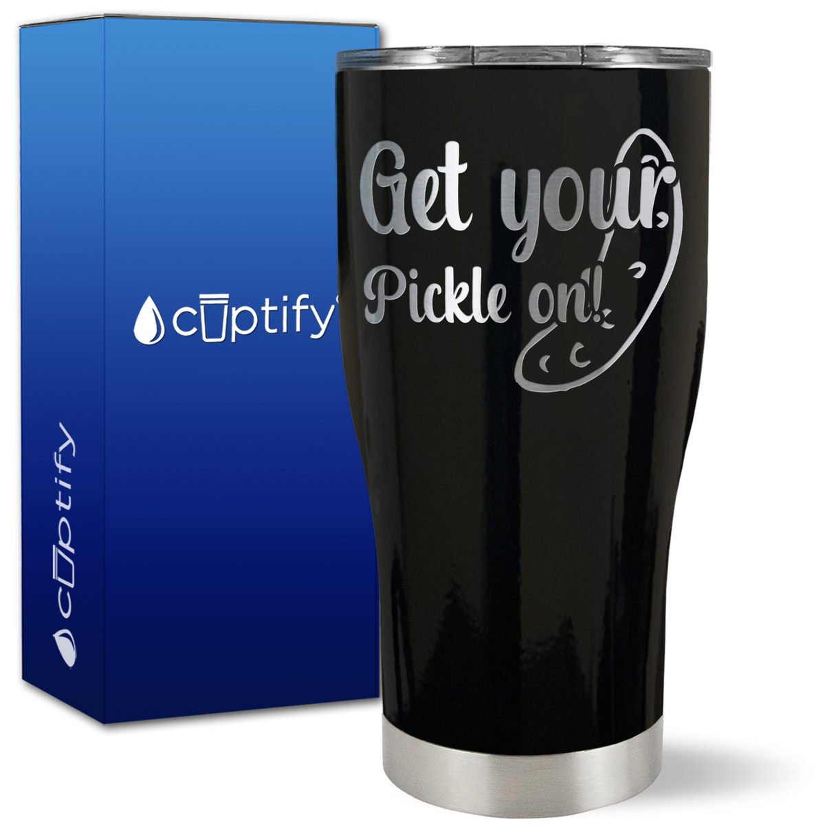 Get Your Pickle On on 27oz Curve Tumbler