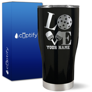 Personalized Love Pickleball on 27oz Curve Tumbler