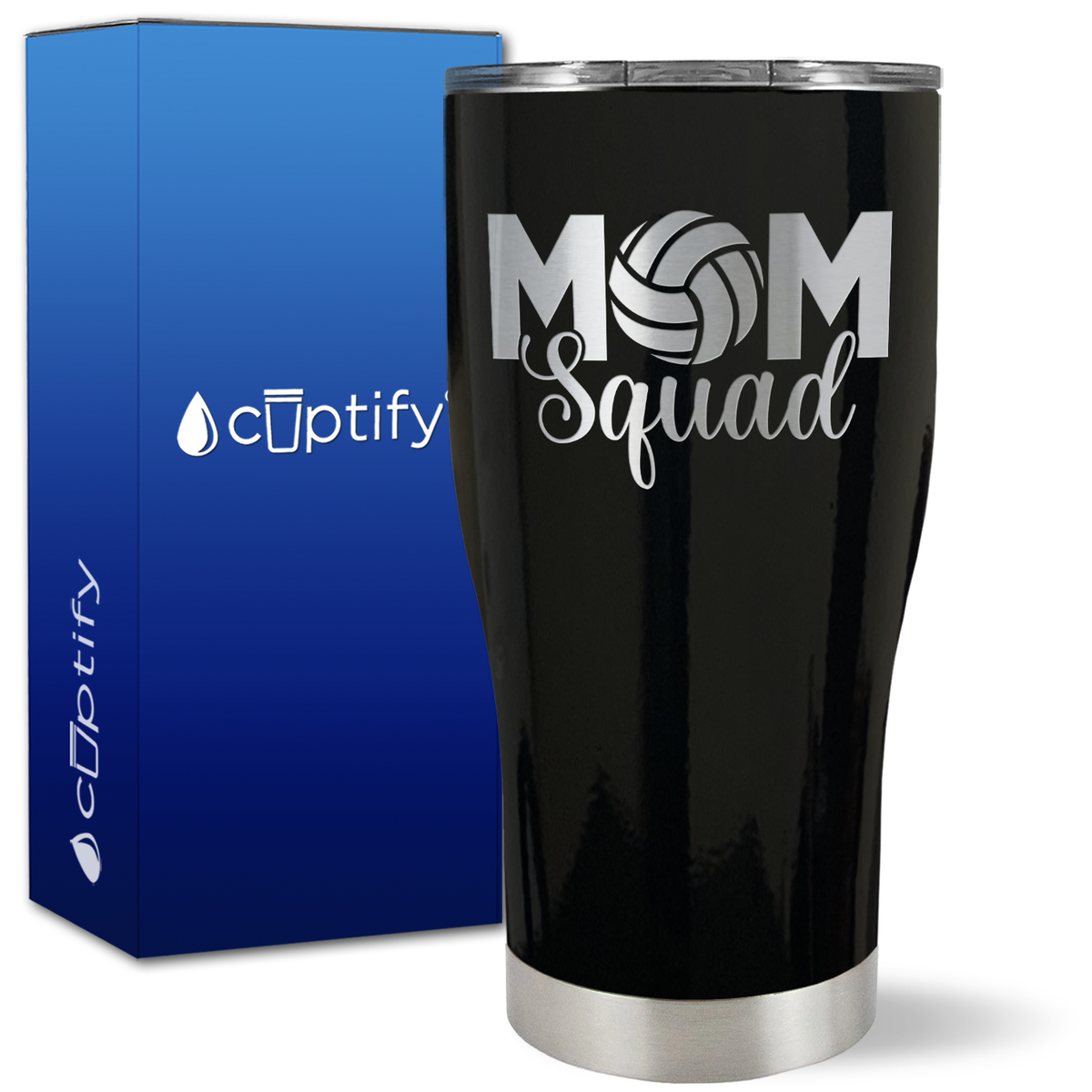 Mom Squad Volleyball on 27oz Curve Tumbler