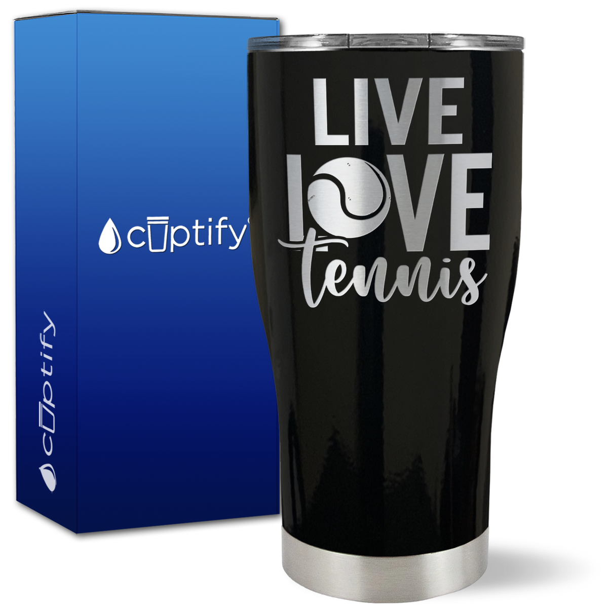Live Love Tennis on 27oz Curve Tumbler