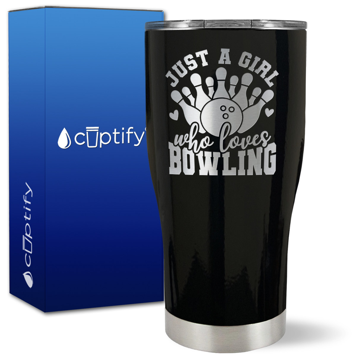 Just a Girl Who Loves Bowling on 27oz Curve Tumbler