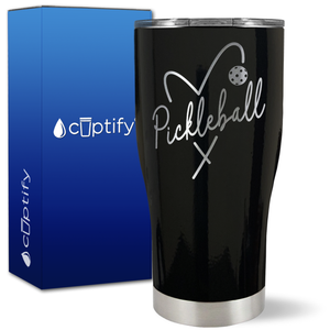 Pickleball Love on 27oz Curve Tumbler