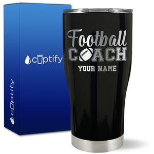 Personalized Football Coach on 27oz Curve Tumbler