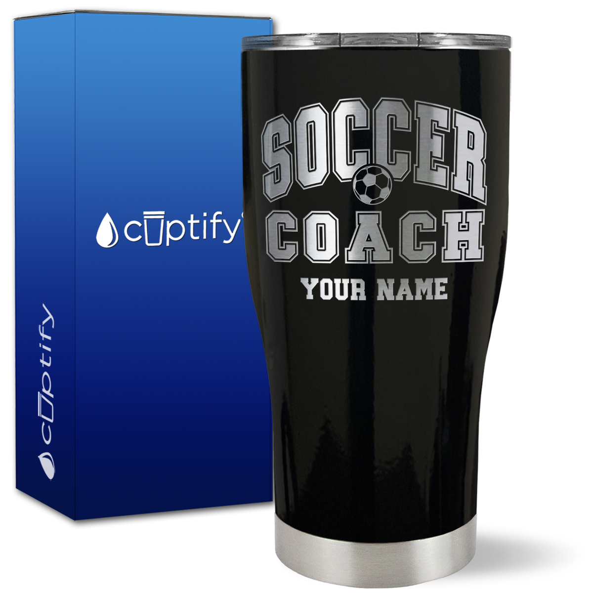 Personalized Soccer Coach on 27oz Curve Tumbler