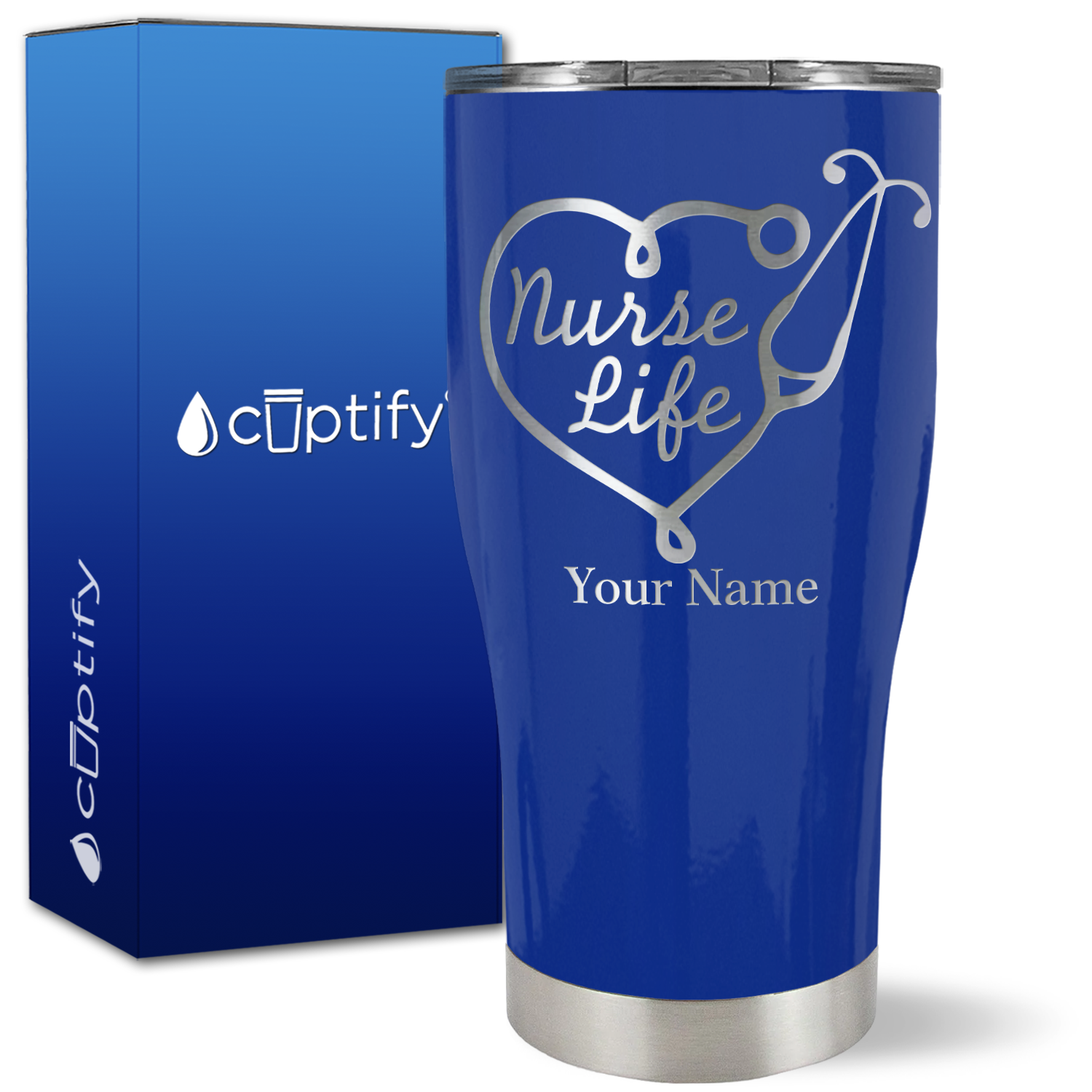 Personalized Nurse Life on 27oz Curve Tumbler