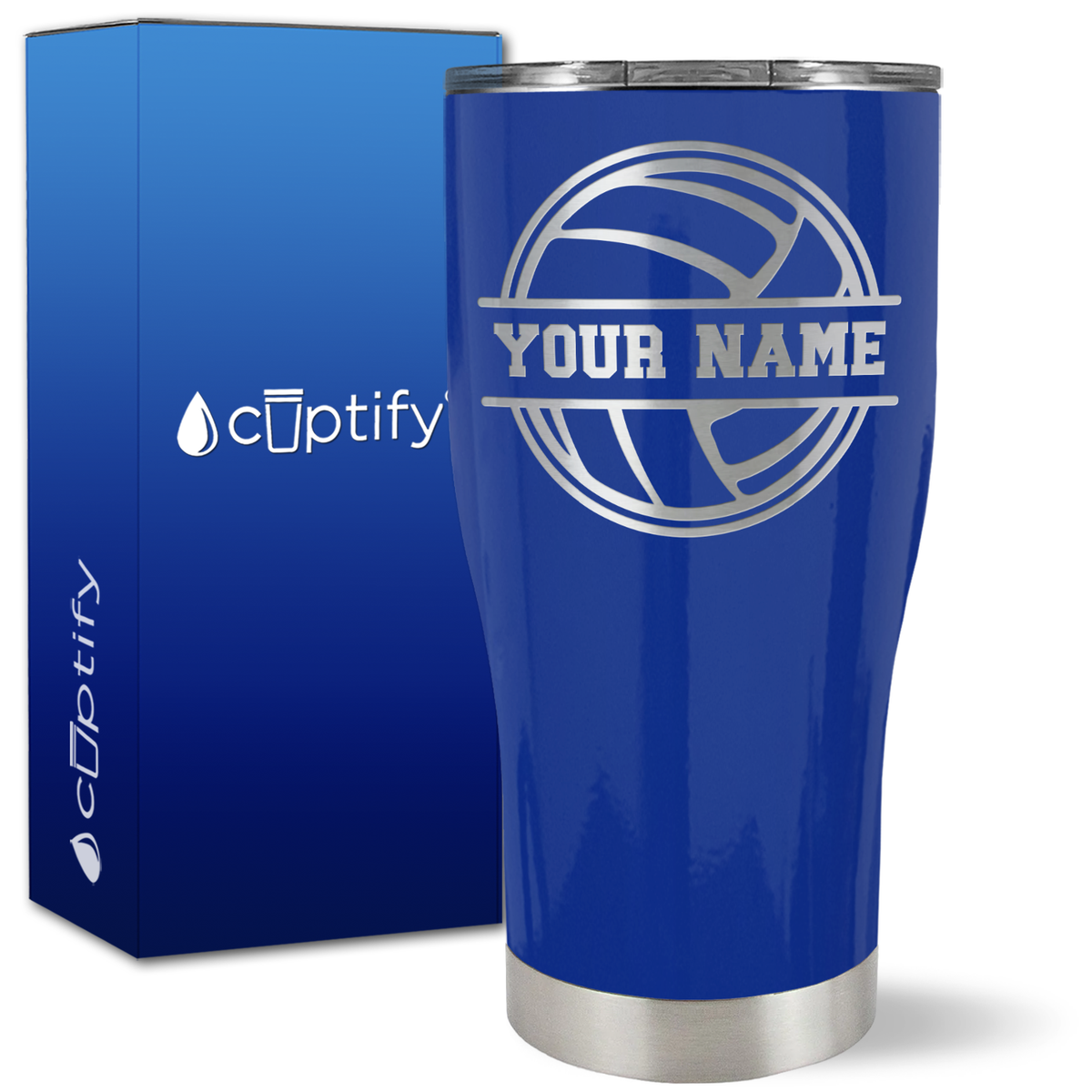 Personalized Volleyball on 27oz Curve Tumbler