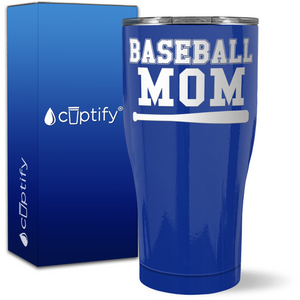 Baseball Mom with Bat on 27oz Curve Tumbler