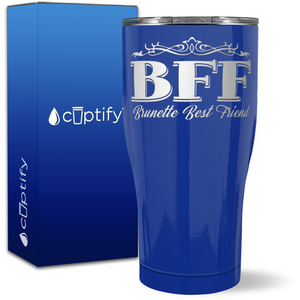 Brunette Best Friend on 27oz Curve Tumbler