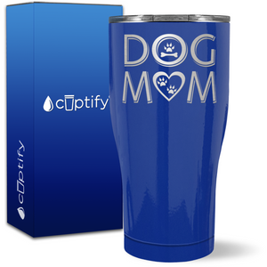 Dog Mom Heart on 27oz Curve Tumbler