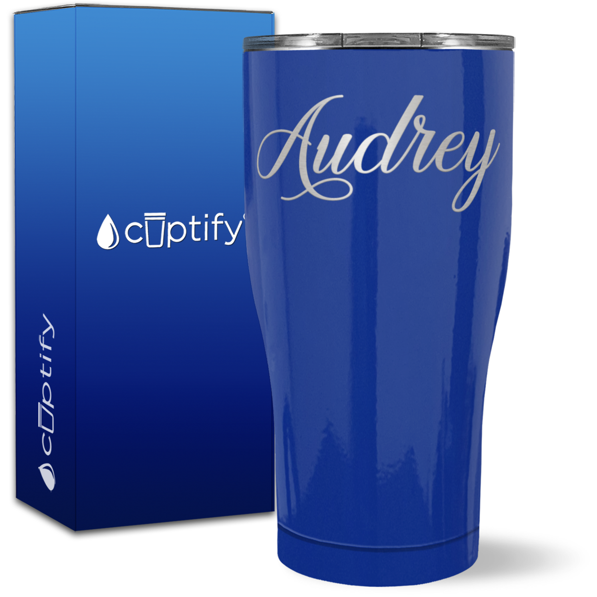 Personalized Audrey Style on 27oz Curve Tumbler