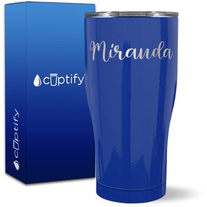 Personalized Miranda Style on 27oz Curve Tumbler