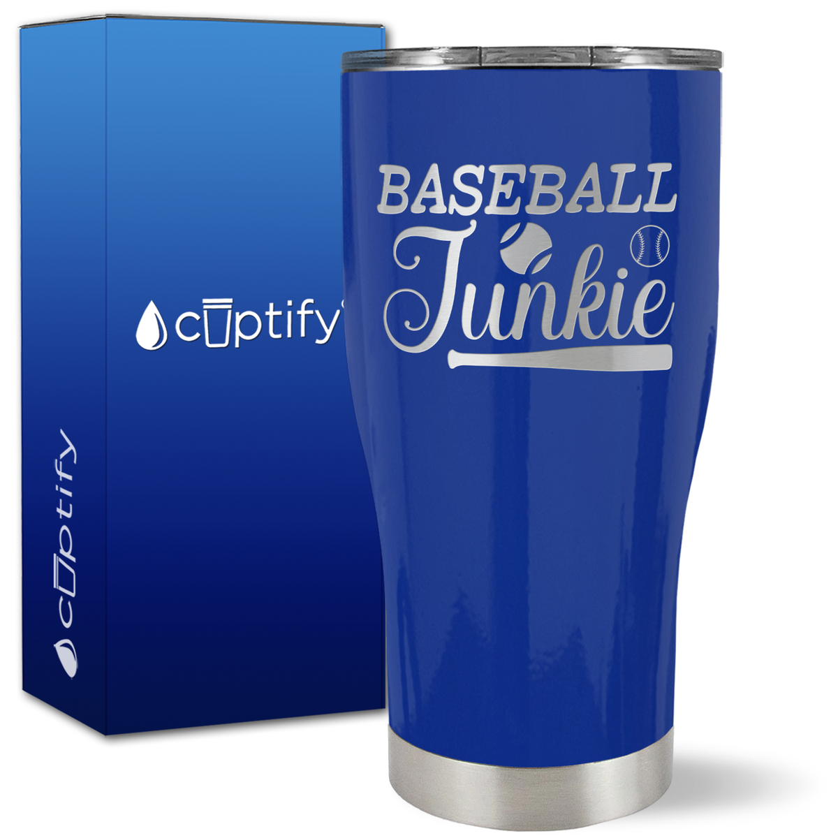 Baseball Junkie on 27oz Curve Tumbler