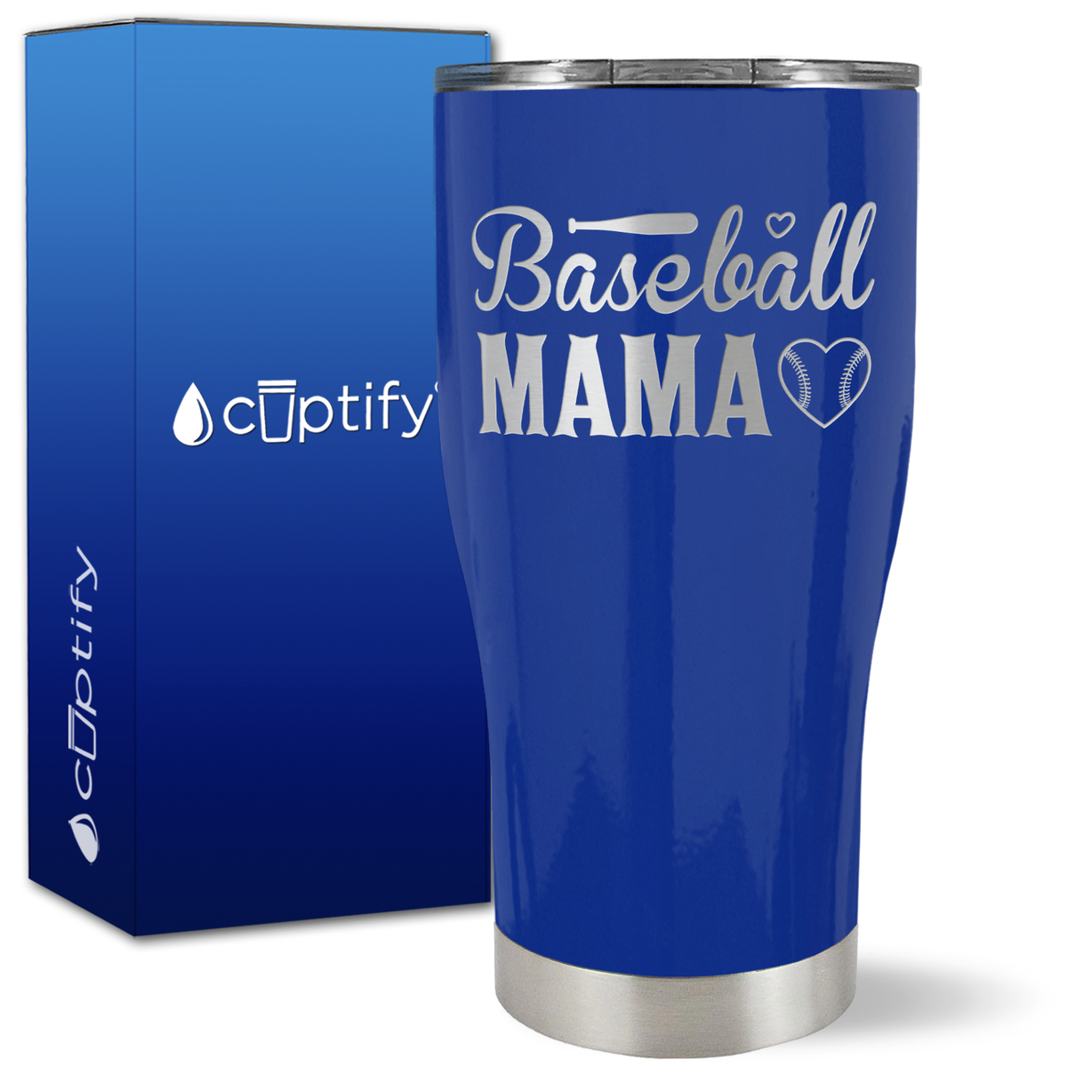 Baseball Mama on 27oz Curve Tumbler