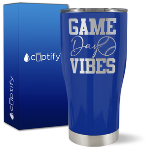 Game Day Vibes Baseball on 27oz Curve Tumbler