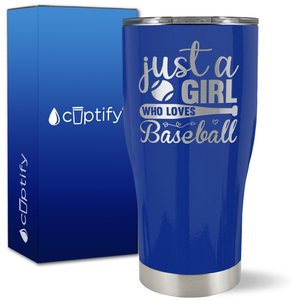 Just a Girl Who Loves Baseball on 27oz Curve Tumbler