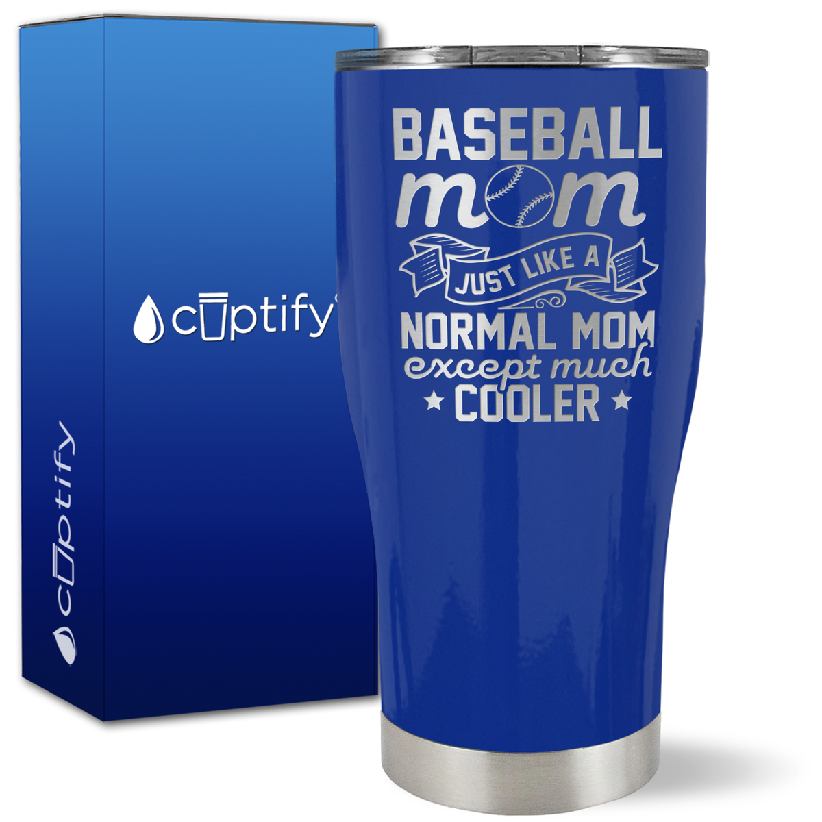 Baseball Mom Just Like a Normal Mom on 27oz Curve Tumbler