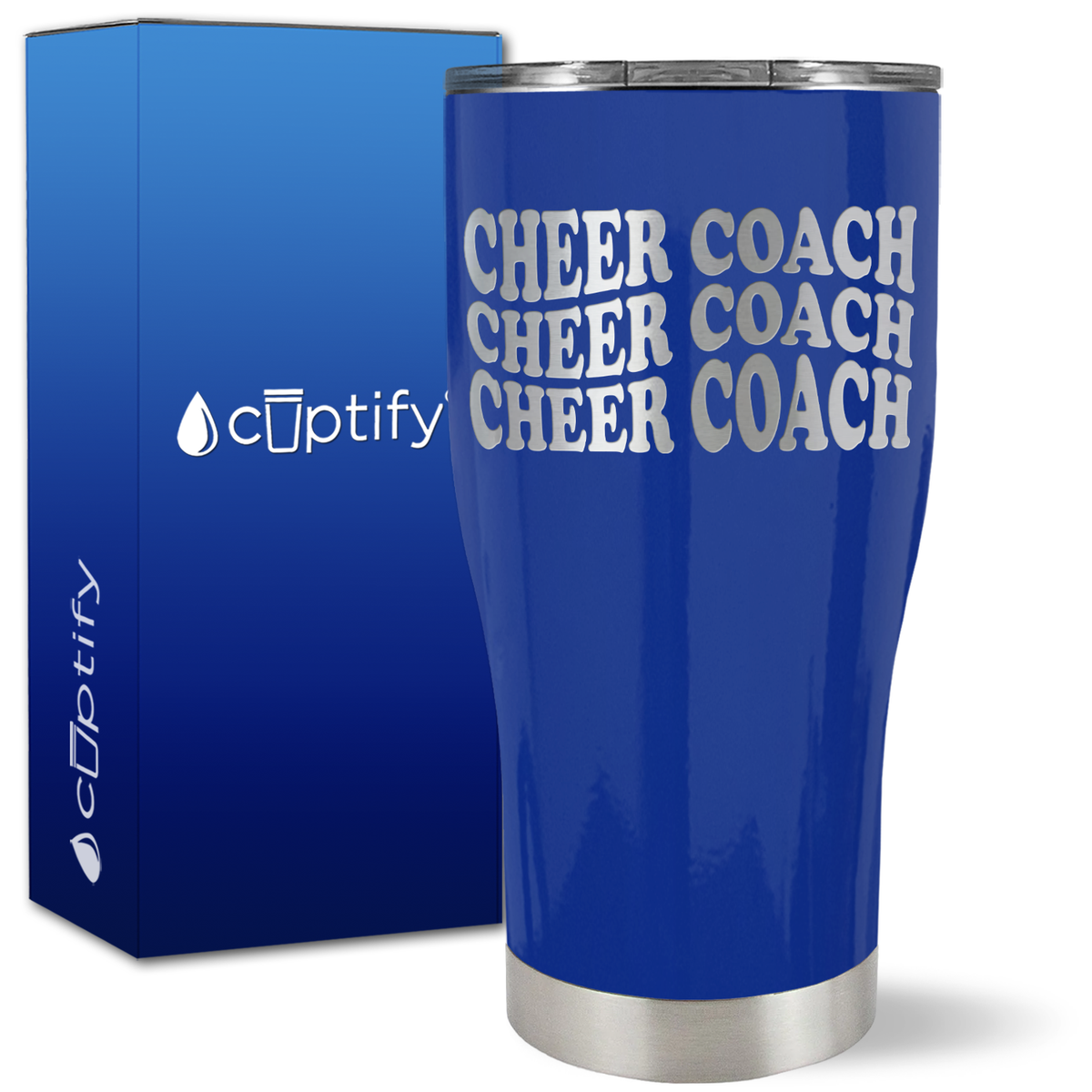 Cheer Coach Multiple on 27oz Curve Tumbler