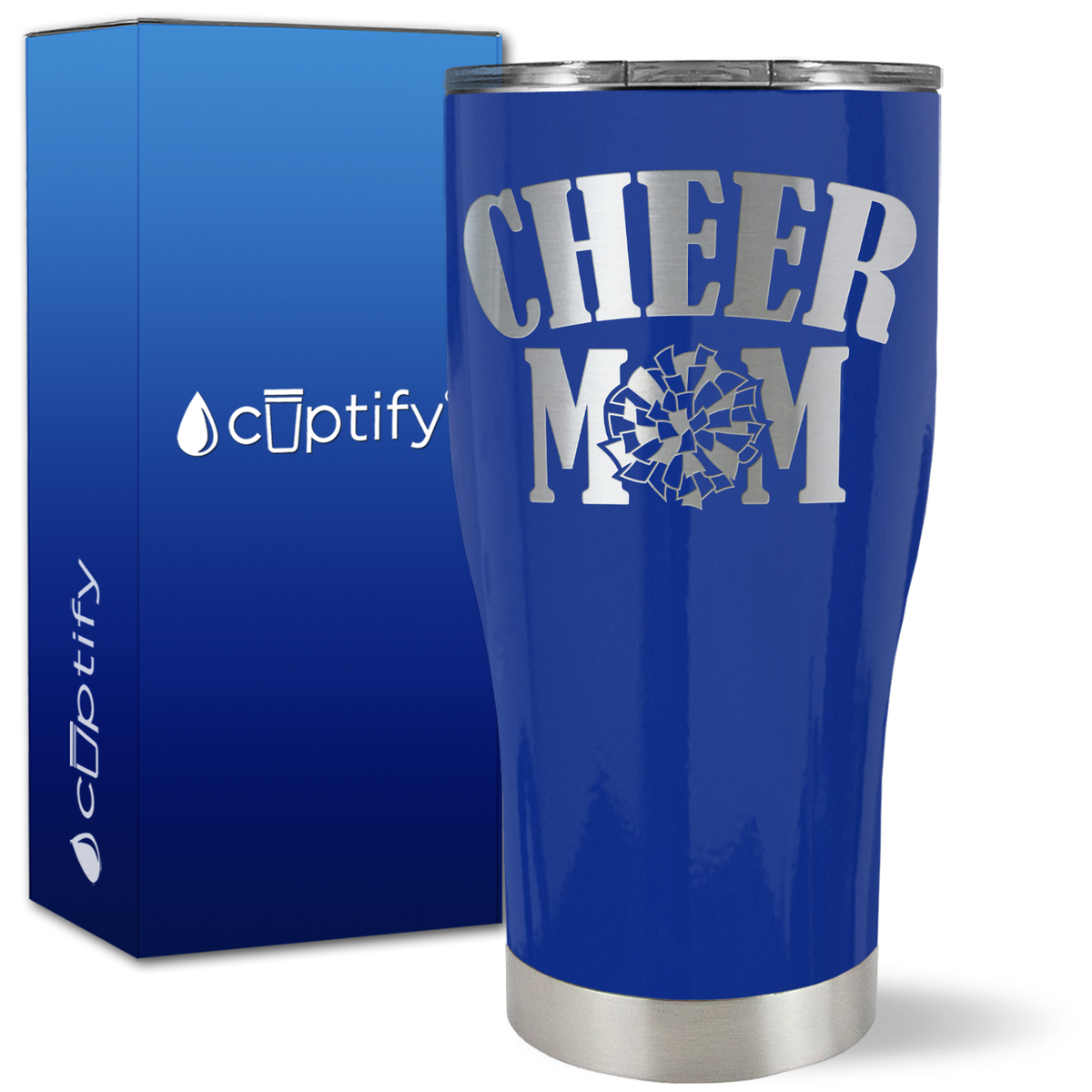 Cheer Mom on 27oz Curve Tumbler