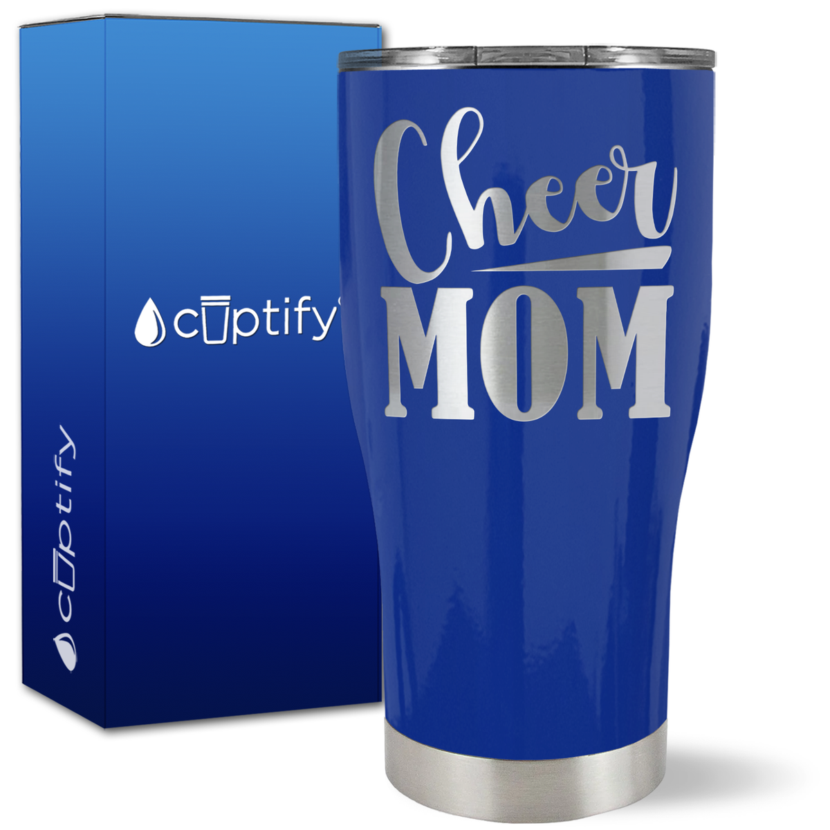 Cheer Mom Slanted on 27oz Curve Tumbler