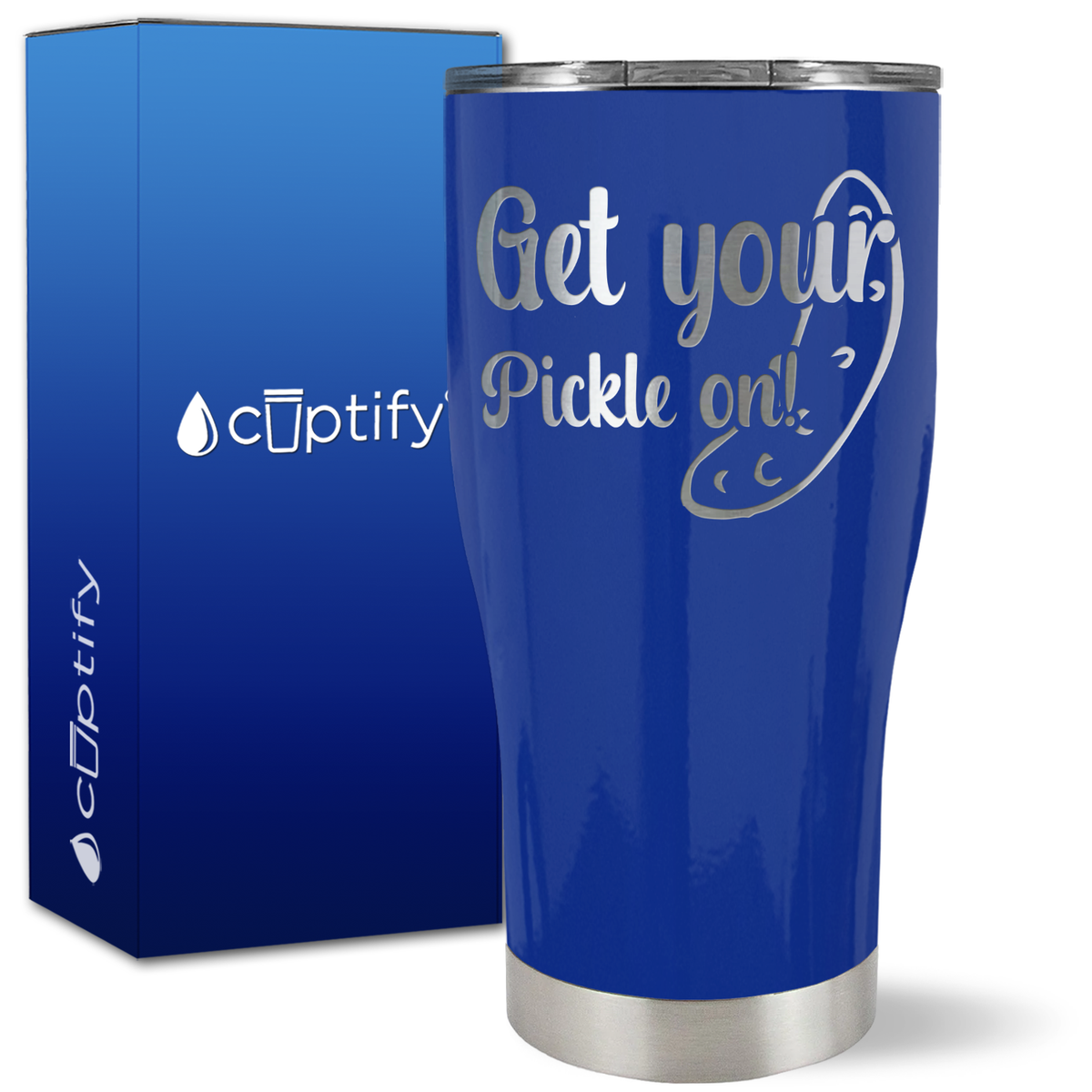 Get Your Pickle On on 27oz Curve Tumbler