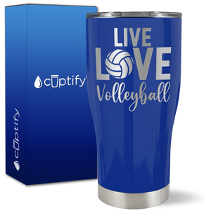 Live Love Volleyball on 27oz Curve Tumbler