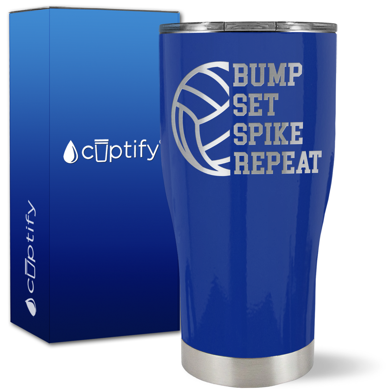 Bump Set Spike Repeat on 27oz Curve Tumbler
