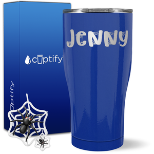 Personalized Spooky Halloween Font on 27oz Curve Tumbler