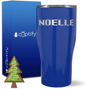 Personalized Claus Christmas Font on 27oz Curve Tumbler