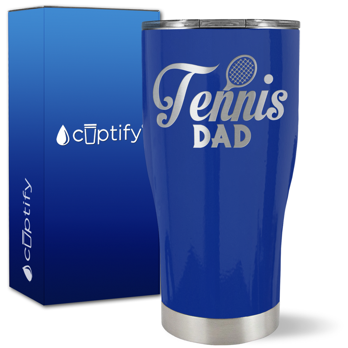 Tennis Dad Racket on 27oz Curve Tumbler