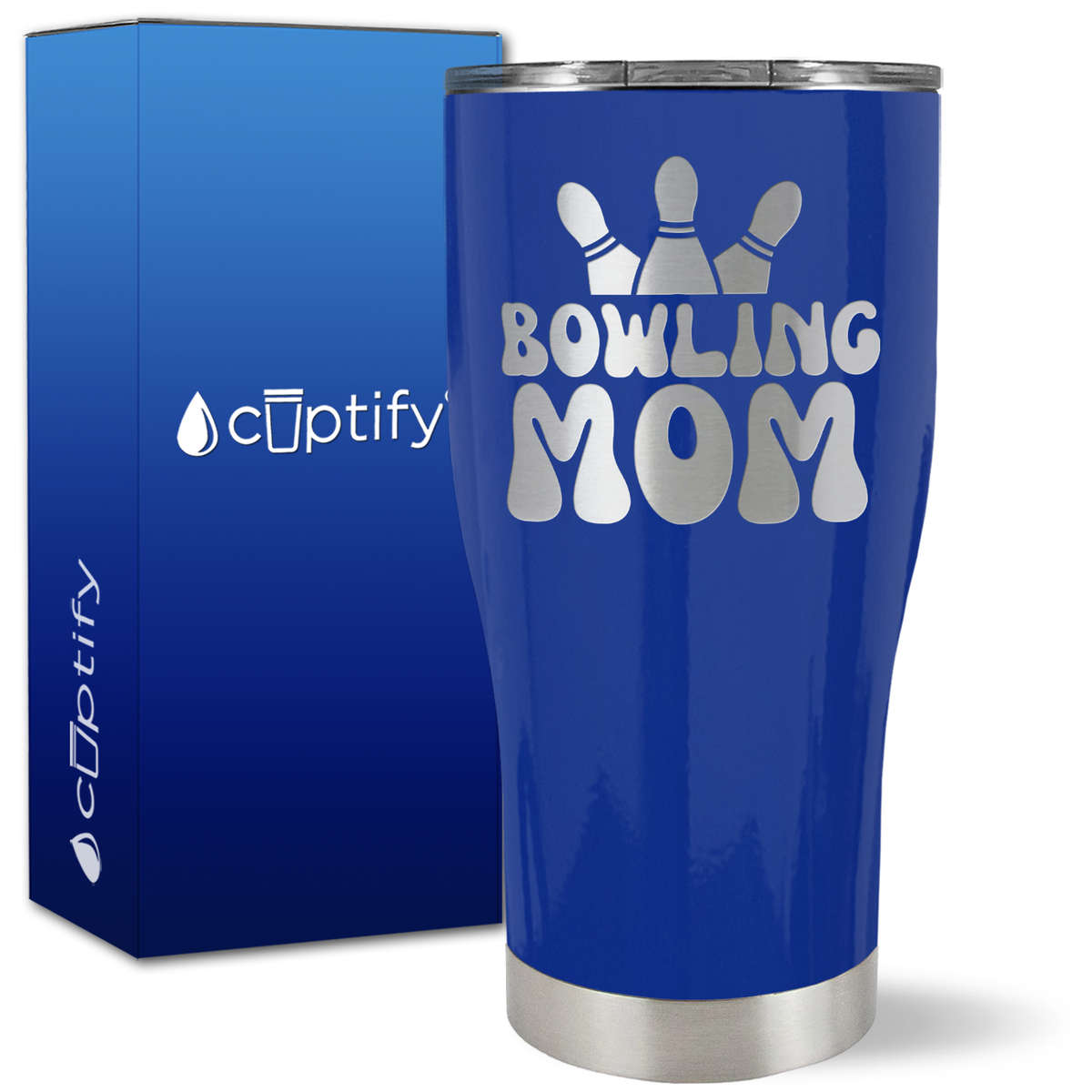 Bowling Mom on 27oz Curve Tumbler