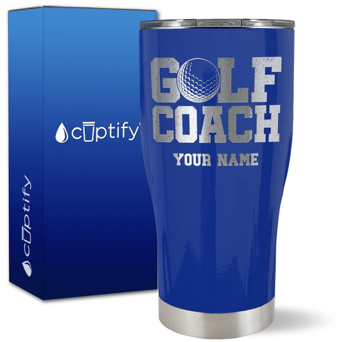 Personalized Golf Coach on 27oz Curve Tumbler
