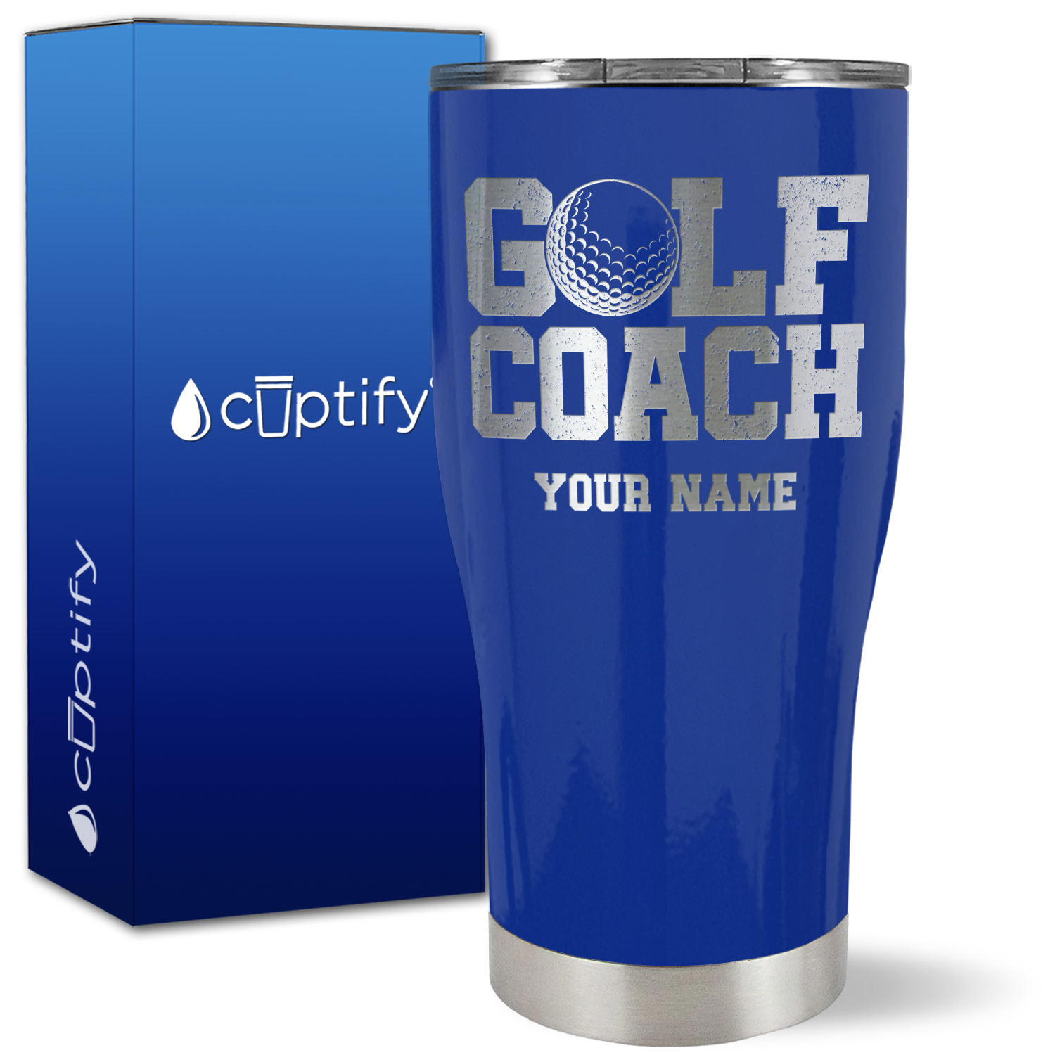 Personalized Golf Coach on 27oz Curve Tumbler