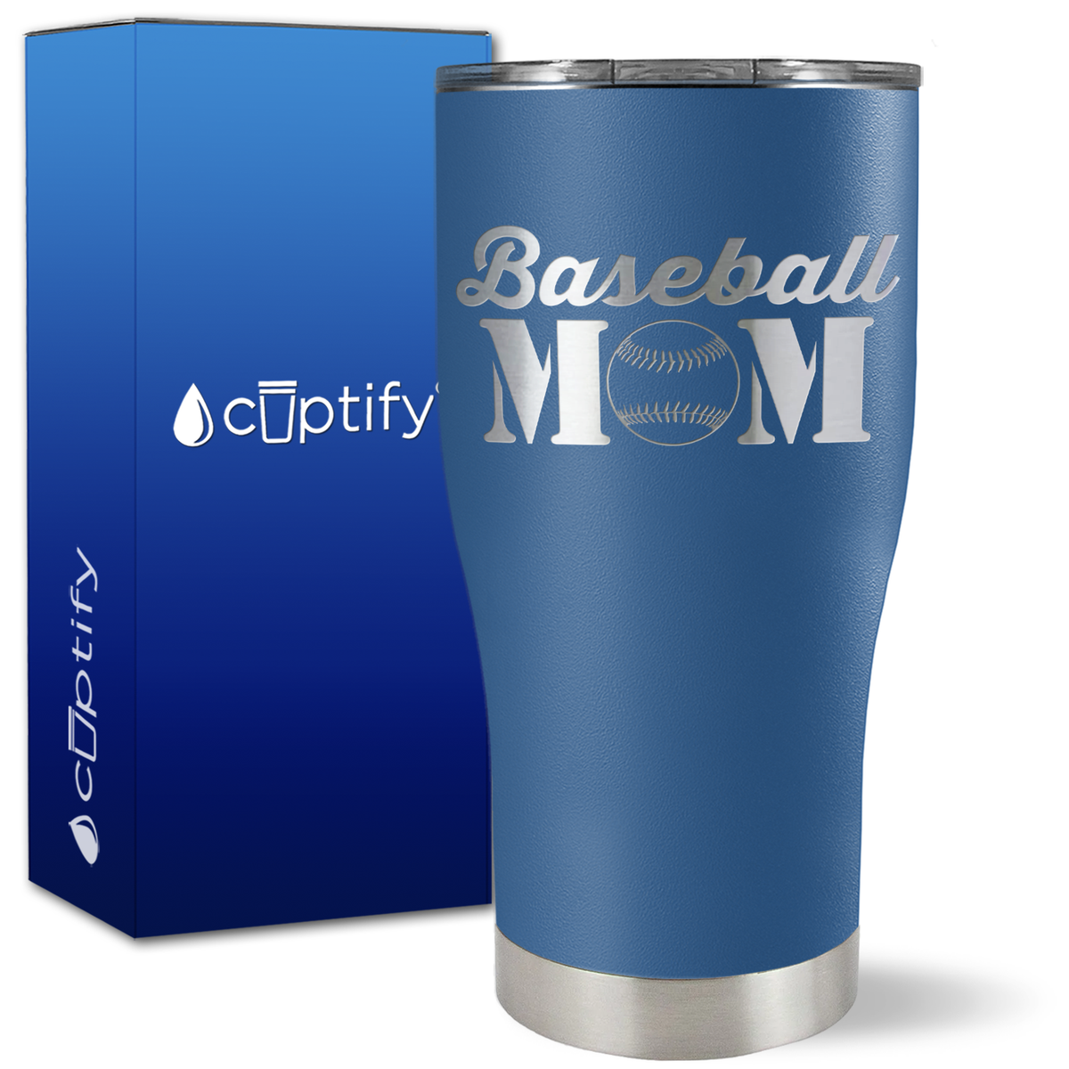 Baseball Mom on 27oz Curve Tumbler